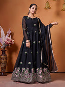 FD 002 Embroidered Georgette Stitched Anarkali Gown