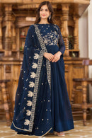 FD 001 Embroidered Georgette Stitched Anarkali Gown