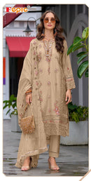 Fepic Rosemeen C 1376 Organza Embroidered Worked Suits