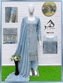 Al Qasr MA 173 D Fox Georgette With Heavy Embroidery Hand Work Suits