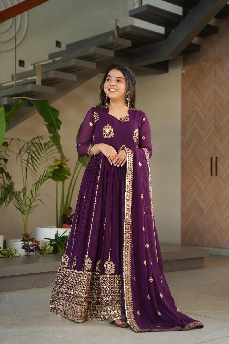 LW 9262 Faux Blooming Designer Gown