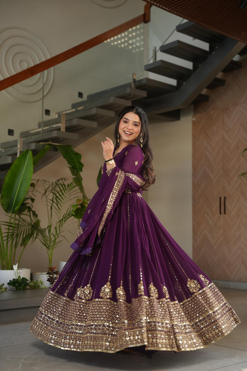 LW 9262 Faux Blooming Designer Gown