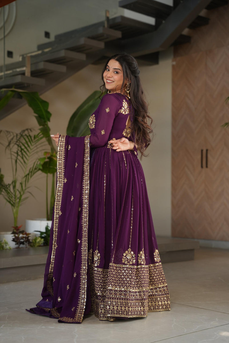 LW 9262 Faux Blooming Designer Gown