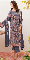 Serine S 255 C Fox Georgette Heavy Embroidered Worked Suits