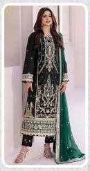 HYA 1037 A Georgette Fabric With Full Zarkhan Work Suits