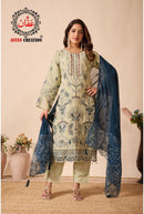 Affan Creation Dno 9057 Fox Georgette With Heavy Embroidery Seqvence Work Suits