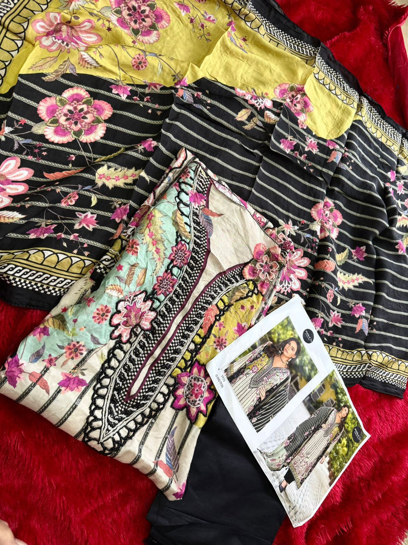 Mehboob Tex 1720 Pure Viscose Maslin Digital Print With Aari Handwork Suits