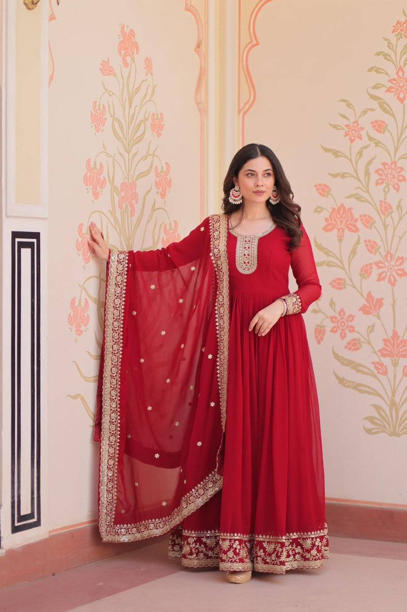 LW 9241 Designer Blooming Georgette Luxury Clothing Gown