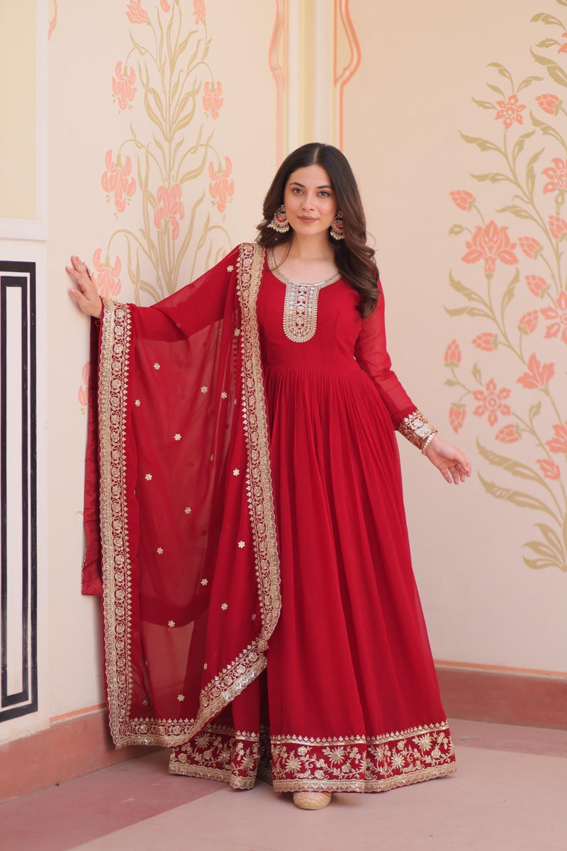 LW 9241 Designer Blooming Georgette Luxury Clothing Gown