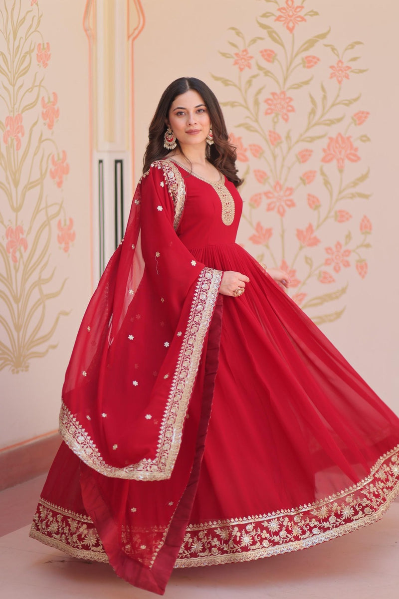 LW 9241 Designer Blooming Georgette Luxury Clothing Gown