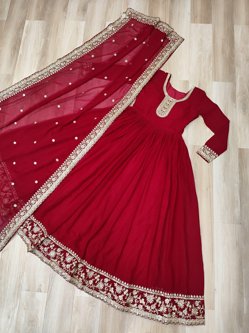 LW 9241 Designer Blooming Georgette Luxury Clothing Gown