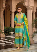 Eba Lifestyle 1823 Lehar Chinon Digital Print With Embroidery Work Suits