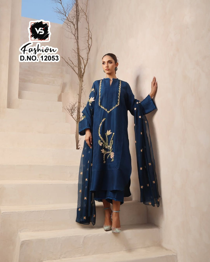 VS 12053 B Designer Stylish Heavy Embroidered Work Readymade Suits