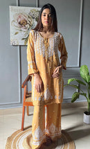 BE 396 Exclusive And Comfortable Embroidered Kurta Plazzo Pair