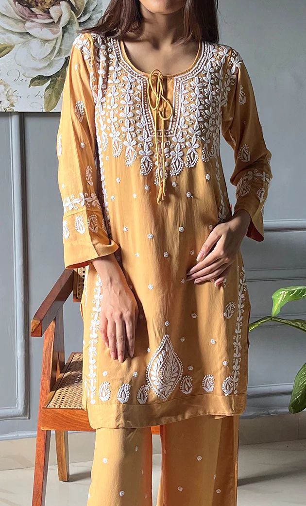 BE 396 Exclusive And Comfortable Embroidered Kurta Plazzo Pair