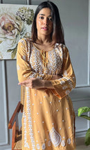 BE 396 Exclusive And Comfortable Embroidered Kurta Plazzo Pair