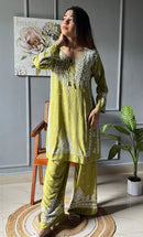 BE 396 B Exclusive And Comfortable Embroidered Kurta Plazzo Pair