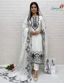 Saniya Trendz 1002 Cotton With Chikankari Embroidered Work Suits