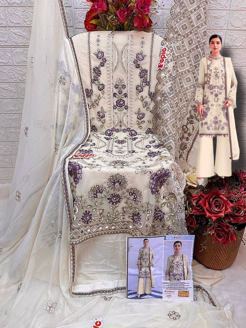 Fepic Rosemeen C 1625 Georgette Embroidered With Handwork Suits