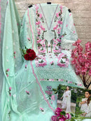 Alif Fashion A 135 Pure Cotton Heavy Embroidery With Zarkqan Work Suits