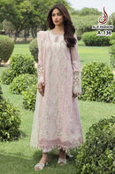 Alif Fashion A 136 Pure Cotton Heavy Embroidery With Zarkqan Work Suits