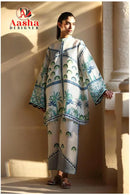 Aasha Designer 10038 Modal Satin Print Cord Set