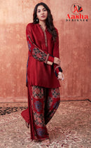 Aasha Designer 10003 Modal Sattin Print Cord Set