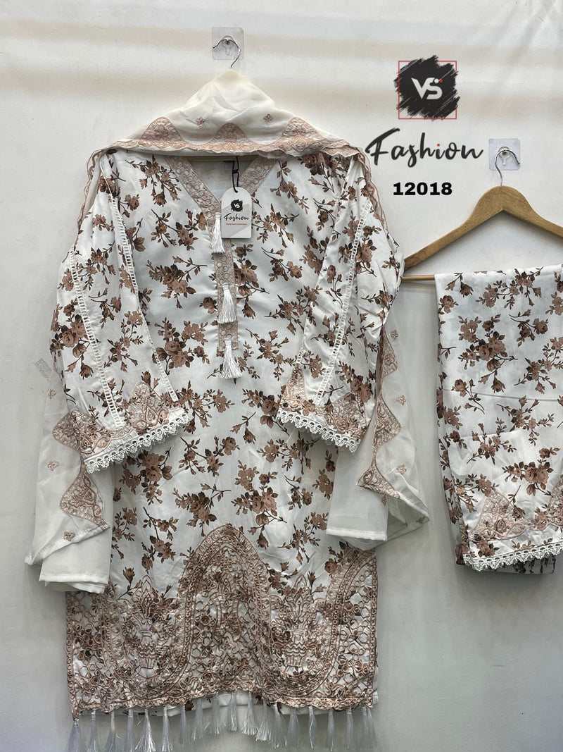 VS 12018 Designer Stylish Heavy Embroidered Gorgeous Looking In Kurti