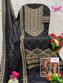 Sajida Designer SD 1057 Georgette Heavy Embroidered With Khatli Work Suits