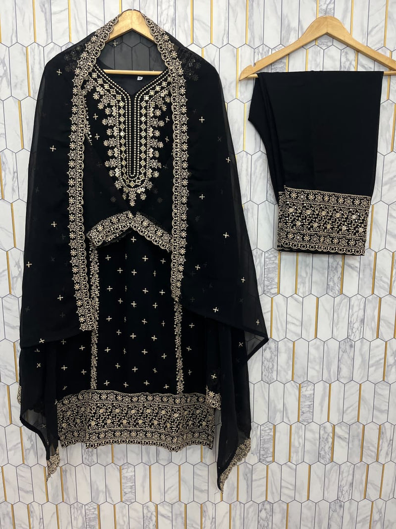 SC 7084 Designer Heavy Embroidery Sequence Work Suits