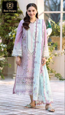 Ziaaz Designs Code 912 Cambric Cotton Pakistani Suits