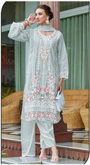 Fepic Rosemeen C 1984 B Organza Embroidered Worked Suits