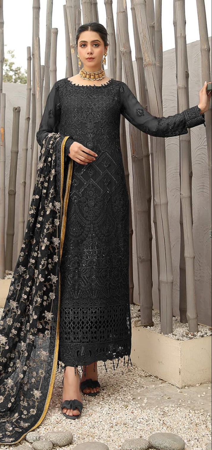 Al Khushbu 4042 B Gulsan Georgette With Heavy Embroidered Work Suits