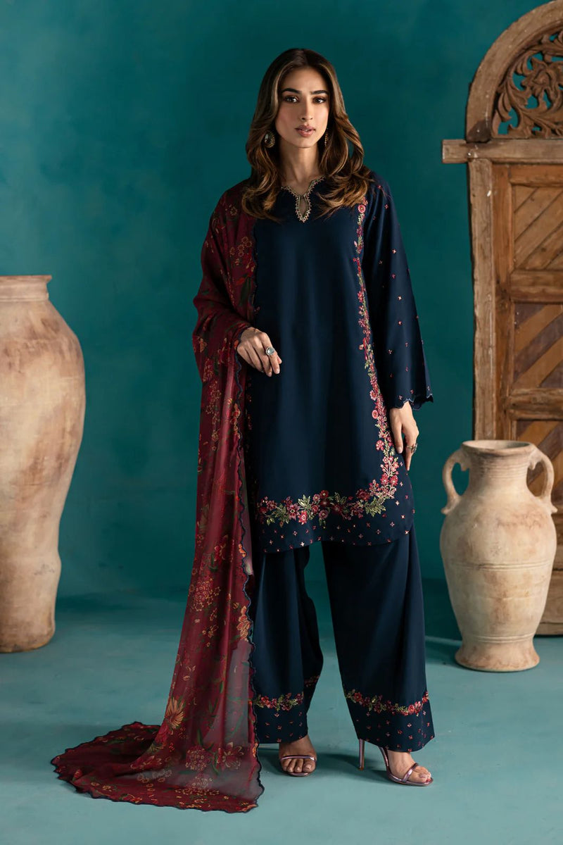 ZSR 3123 Pure Natural Crep Silk With Embroidery Sequence Work Suits