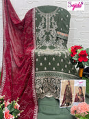 Sajida Designer 1121 Anaya Georgette With Heavy Embroidered Work Suits