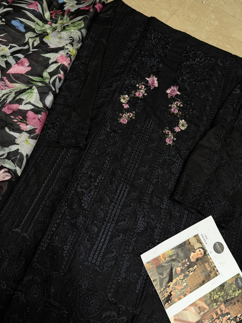 Mehboob Tex 1676 D Pure Cotton With Heavy Self Embroidery Work Suits