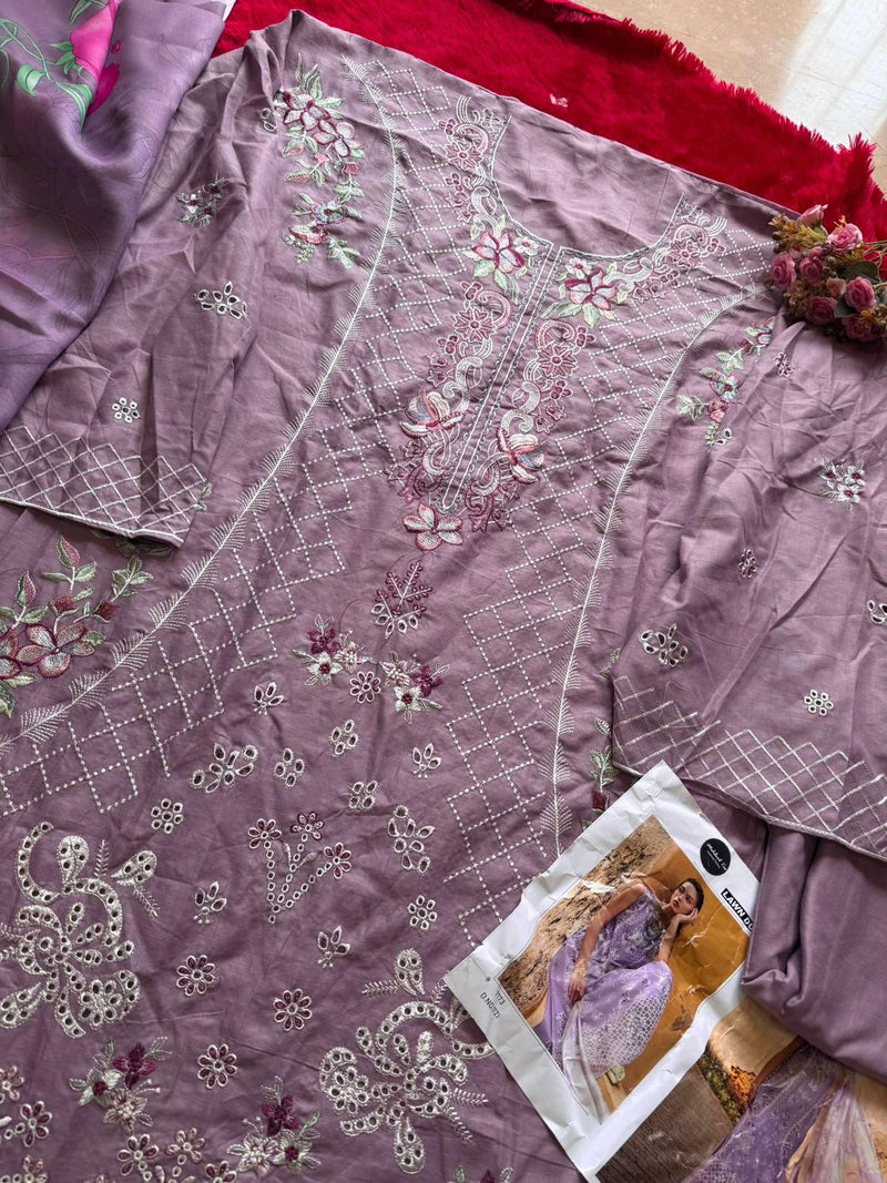 Mehboob Tex 1721 Pure Cotton With Heavy Self Embroidery Work Suits