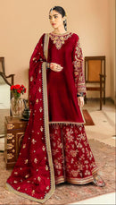 Florent 1018 A Velvet With Heavy Embroidery Work Pakistani Suits