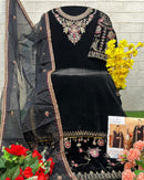 Florent 1018 D Velvet With Heavy Embroidery Work Pakistani Suits