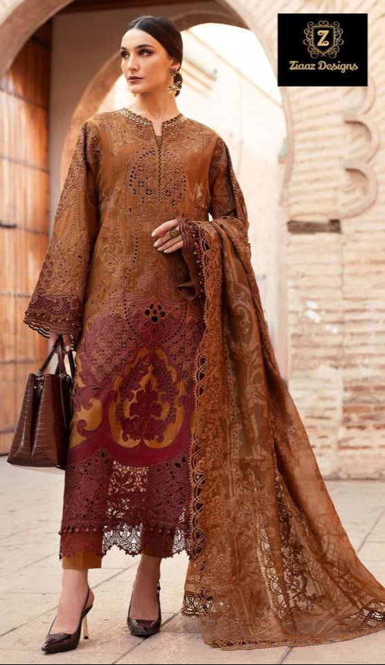 Ziaaz Designs 915 Cambric Cotton Beautiful Kota Work Pakistani Suits