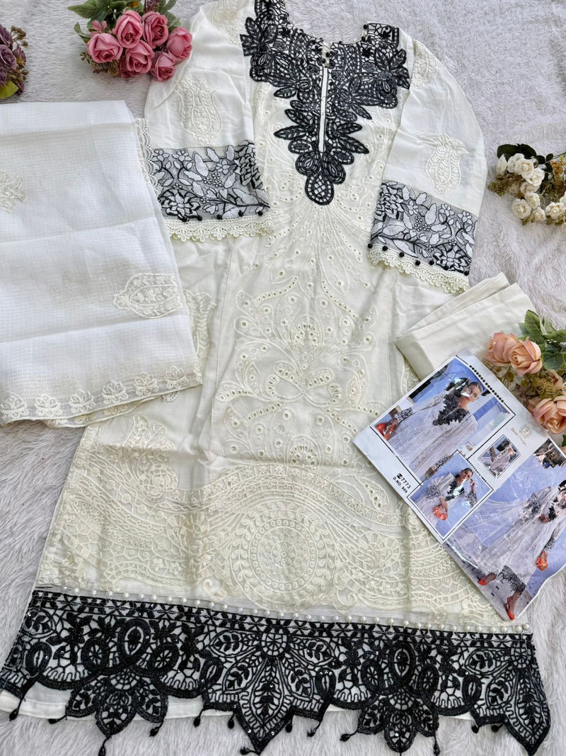 Ziaaz Designs 909 Cambric Cotton Beautiful Kota Work Pakistani Suits