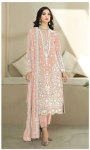 Al Zohaib 1196 E Organza Pale Pink Emboridery Work Pakistani Suits