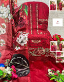 Deepsy Suits 1266 Rich Deep Red Pure Cotton Pakistani Suits