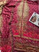 Mehboob Tex 1755 Luxury Rani Pink Printed N Embellished Designer Suit