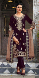Motifz 373 B Designer Winter Wear Maroon Formal Pakistani Suits