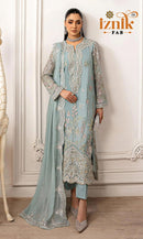 IZNIK FAB A 252 Luxury Aqua Formal Pakistani Suits