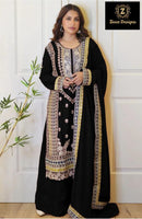 Ziaaz Designs Code 668 D Black Velvet Pakistani Party Wear Suit