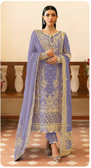Sajida Designer 1076 Designer Inspired Lilac Purple Pakistani Suit