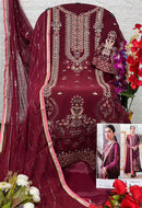 Zaha 10114 Designer Party Wear Maroon Anarkali Style Pakistani Suit