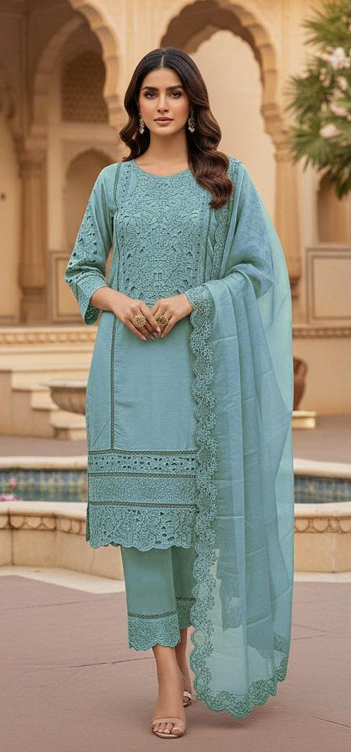 Hoor Tex HF 368 D Cristal Viscous Cutwork Lawn Pakistani Outfit